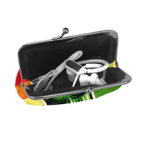 Pu Leather Buckle Coin Purse Lgbt-Gay-Pride-Fist Girls Kiss-Lock Change Purse Wallets4