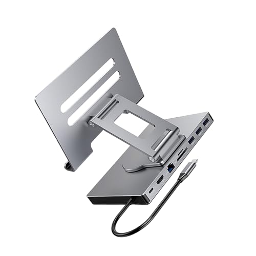 Station d'accueil rotative type C PD 100W adaptateur USB C avec Gigabit Ethernet pour PC