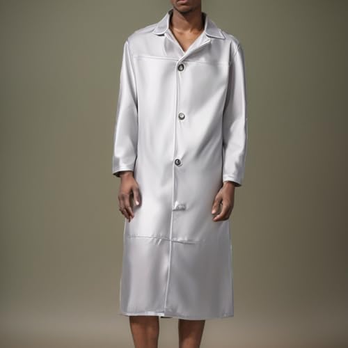 Men PU Leather Jacket Slim Fit Long Faux Leather Coats Winter Windproof Trench Coat Fashion Button Jacket Outerwear3