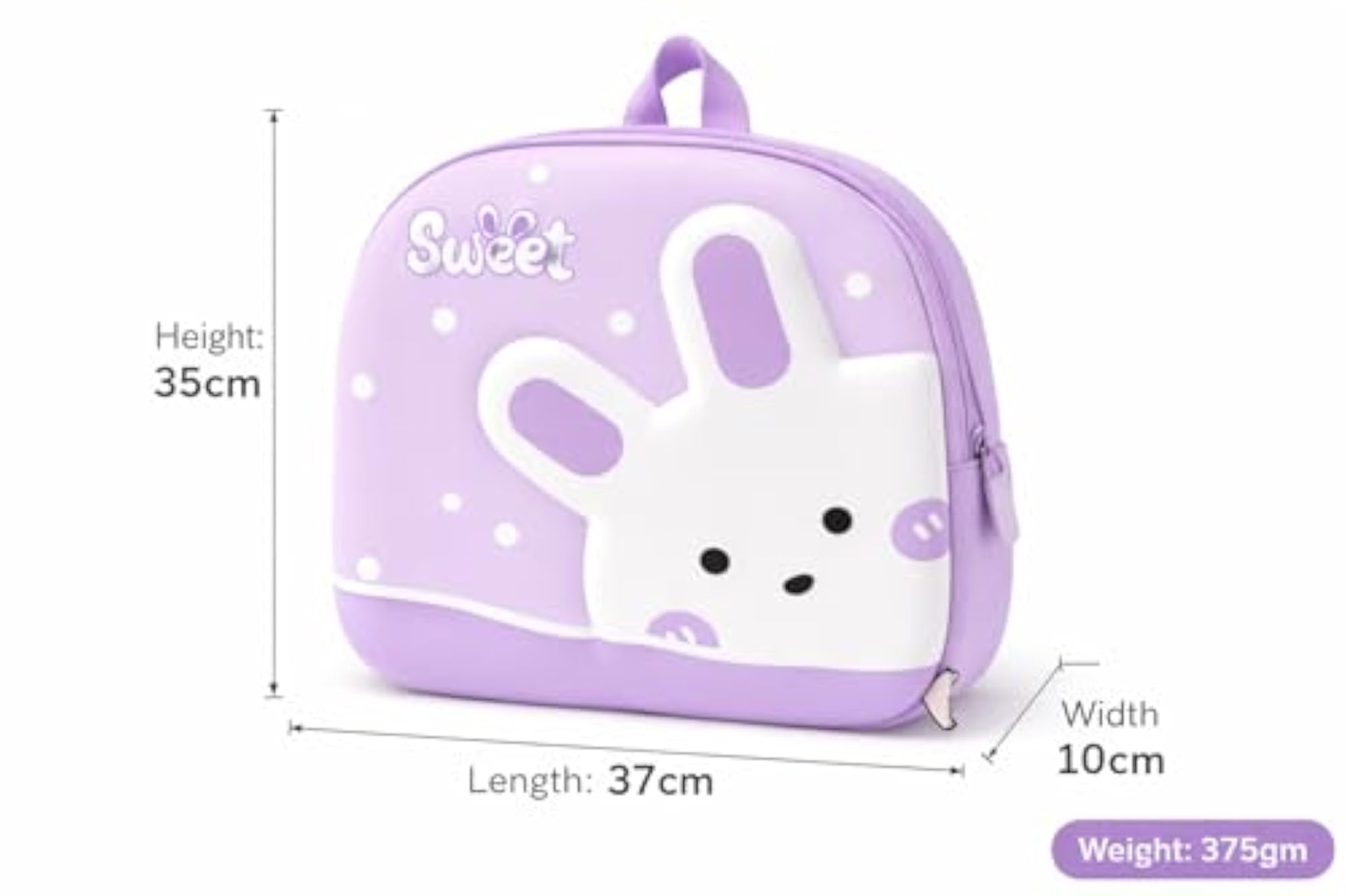 Cute Bunny Kids Backpack, Lightweight EVA School Bag