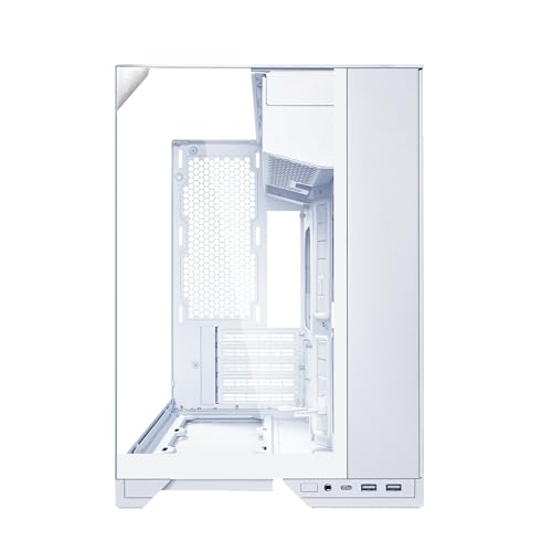 Image of Lian Li O11 Vision-M Digital mATX PC Case, 9.2 inch LCD, 140mm Fan, White | Pre-Installed 9.2 inch LCD Screen | 140mm Fan | Second Chamber AIO | Triple Tempered Glass Panels | Supports 360mm AIO (O11VMDW)