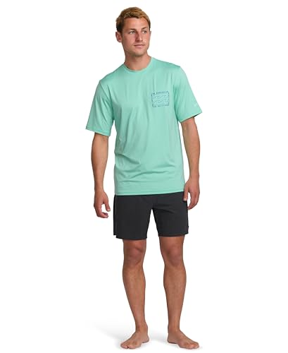 Billabong Men's Crayon Wave Loose Fit Short Sleeve Rashguard 50+ Uv Protection2