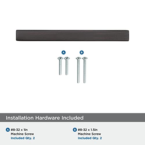 Image of Amerock | Cabinet Pull | Oil Rubbed Bronze | 3-3 /4 inch (96 mm) Center-to-Center | Monument | 1 Pack | Drawer Pull | Drawer Handle | Cabinet Hardware