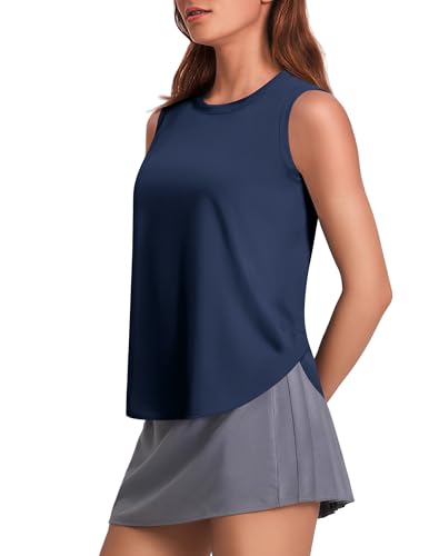 Image of PINSPARK Workout Tank Tops Woman Ice Silk UPF 50+ Athletic Yoga Shirts