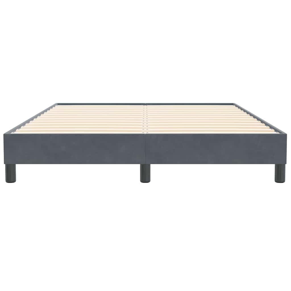 IKAYAA Struttura Letto Matrimoniale 160x210 Rete Matrimoniale con Doghe in Legno per Adulti, Bambini e Teenager, Altezza 25 cm -Grigio scuro-160 x 210 cm/25 cm
