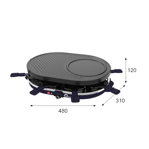 Appareil à raclette LITTLE BALANCE Cheese Jusqu'à 8 personnes Plaque Grill / Crêpe amovible - vue 5