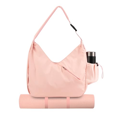 Sac de yoga étanche avec rangement de chaussures et poches imperméables rose