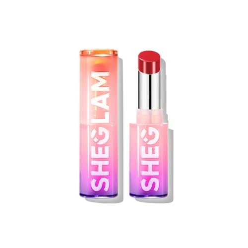 SHEGLAM Mirror Kiss High-Shine Lipstick Silky Jelly Texture Hydrated&Smooth Lip Gloss-Main Character