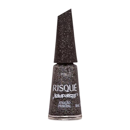Esmalte Preto Efeito Risqué & Lollapalooza Brasil Atração Principal 8ml