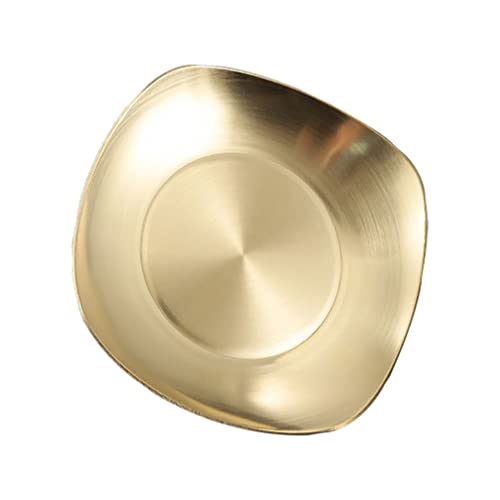 Hemoton Stainless Steel Sauce Dish Square Appetizer Tray Dipping Bowls Seasoning Portion Condiment Tray Sauce Plates for Sauce Ketchup BBQ Sauce Seasoning
