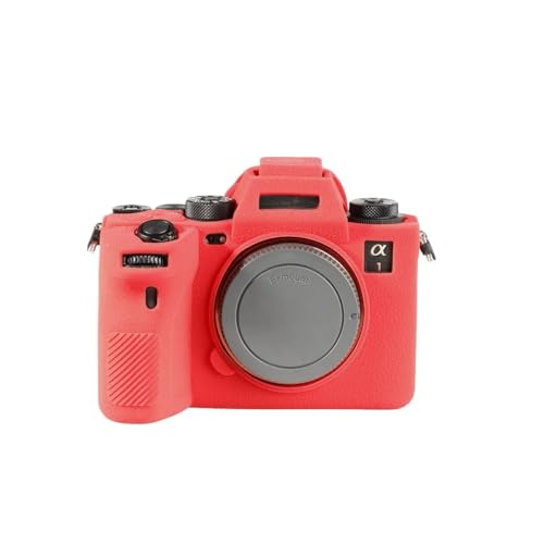 Funda de silicona para cámara Sony A1 color rojo