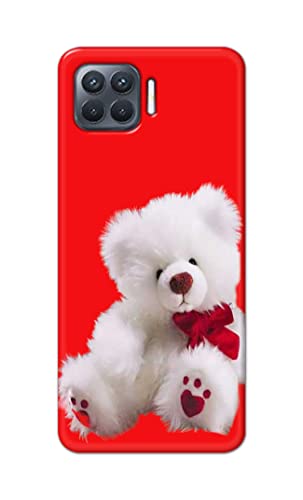 Image of PRINTFIDAA Teddy Bear Cute Lovers Romantic Day Printed Designer Hard Back Case Cover for Oppo F17 Pro -(WI) MVN1001