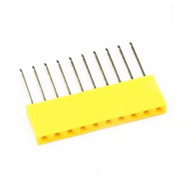 Moechando 2.54mm�s�b�` �P�� �����s���\�P�b�g �J���[�s���\�P�b�g �ɐ�1��6P/1��8P/1��10P PS254-SL11.5 Arduino�̃V�[���h�����̂ɍœK�� �i5����j (�ɐ��F1��6P, �F�FYellow)