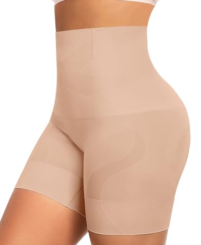 Image of Werena Shapewear for Women Tummy Control Shaping Shorts High Waist Body Shaper Panties Underwear Slip Shorts Under Dresses