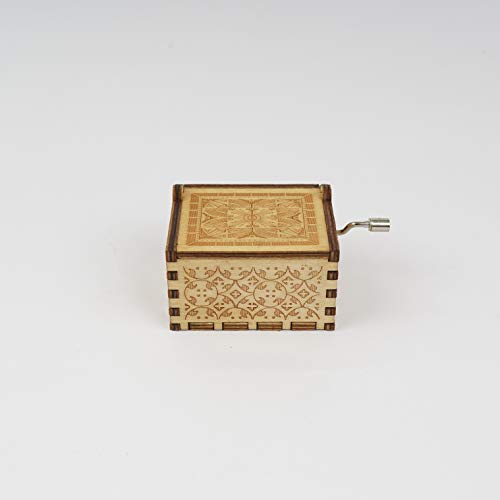 EITHEO Wooden Music Box Antique Carved Hand Crank Music Box (The God _Father)