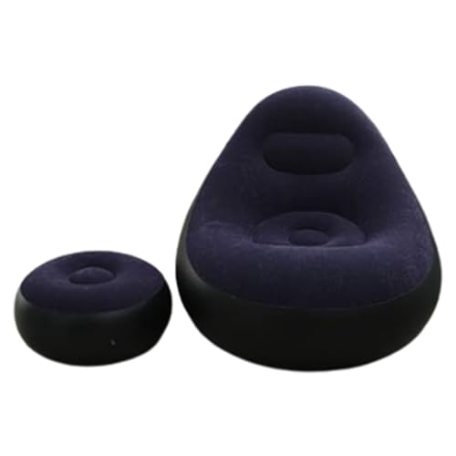Sofá inflable portátil plegable con reposapiés, silla inflable para camping, jardín, picnic al aire libre y descansos relajantes