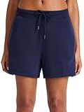 Reebok Women’s Campus 4.5” Short, Standard Fit, Midweight Cotton-Poly Fabric, Vector Navy, Small