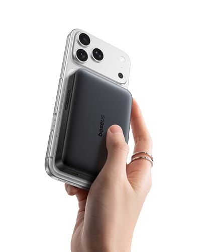 Baseus EnerFill FM21 Qi2.2 25W Powerbank Magsafe, 10000mAh Power Bank Magnetico, PD USB C 45W Ricarica Rapida, Batteria Esterna per iPhone 17/16/15/14 Pro Max