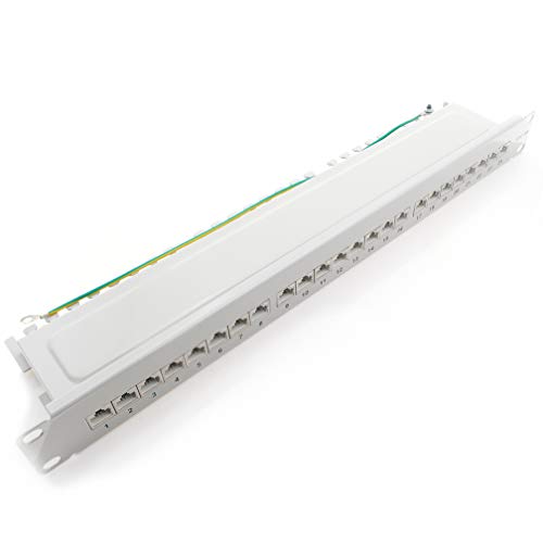 1aTTack.de 367468 Patch panel CAT6a 24 port white distribution panel LSA+ connection technology network distribution, RJ45 - Image 3