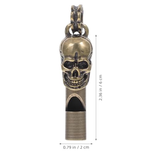 Silbato de cobre con forma de calavera para exterior miniatura 2
