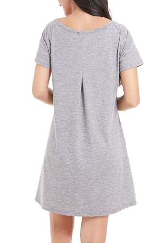Image of Alaster Women's Casual Summer T Shirt Dress Loose Short Sleeve Tunic Dress with Pocket for Women
