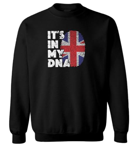 Haase Unlimited Its In My DNA Great Britain Finger Print Toddler Fleece Crewneck Sweater