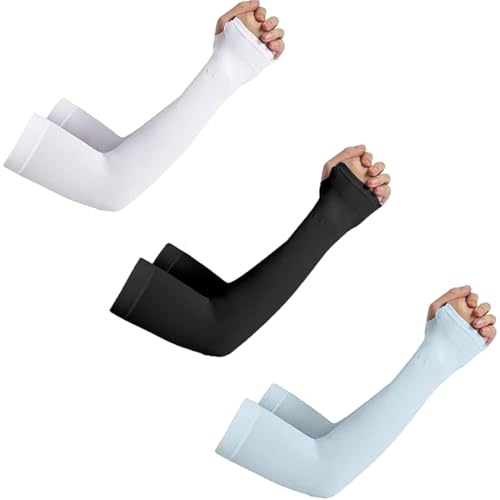 WBZOWRB 3 Pares De Muñequeras Para Mujeres y Hombres, Calentadores De Brazos De Voleibol, Protector De Brazos Para Niños, Enfriamiento