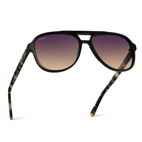 WearMe Pro Chic Retro Oversized Polarized Sunglasses: Statement Aviator for Women