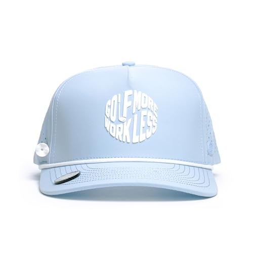Image of BRIMZ Golf Performance Hat - Tee Holder & Magnetic Brim - Breathable Sweat & Water Resistant Golfing Snapback Cap