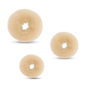 Beauté Galleria Mini-Donut-Ringe, Beige, 3 Stück
