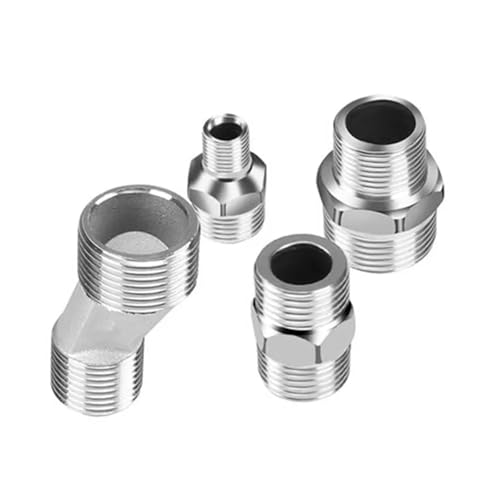 Raccord émoussé narguilé inox variable double filetage - 4