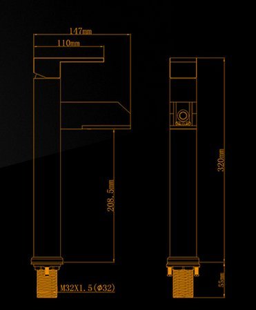 Robinet mitigeur cascade LED pour lavabo de salle de bain chromé Gowe - 3