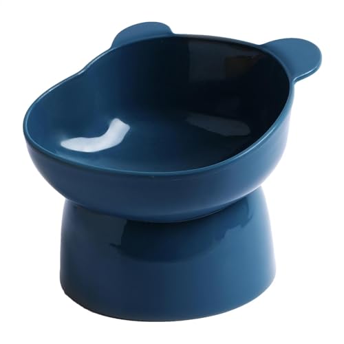 Senior Dog Bowls Slanted Elevated Dog Bowl – Raised Cat Bowl, Tilted Pet Food and Water Dish | Raised Anti Tipping Bowls Flat Faced Dogs, Dishwasher Safe Feeder with Stand for Large Dogs Cats, Puppies