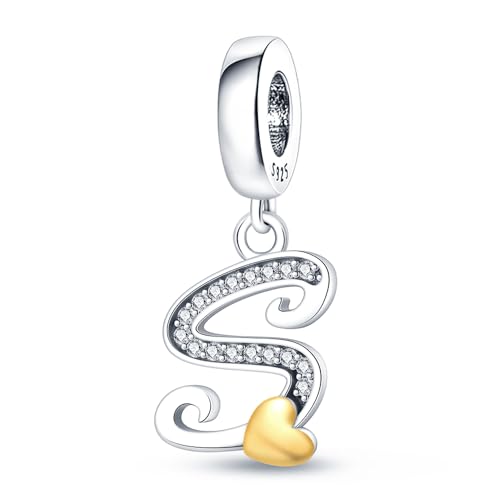Complete A~Z Alphabet Charm Letter Beads Solid 925 Sterling Silver fits European Bracelets Necklace Women Jewelry Gift Options