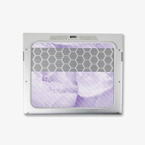 Image of MightySkins Carbon Fiber Skin Compatible With Alienware X14 R2 (2023) Full Wrap Kit - Round Amethyst | Protective Durable Textured Carbon Fiber Finish | Easy To Apply & Change Styles | Made in the USA