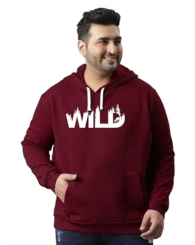 Image of West Gate Clothing Plus Size 100% Cotton Men's Hoodie | Casual Mens Hoodies Suitable for Trip and Gym | 3XL,4XL,5XL Size Hoodie's /Sweatshirt | Wild Printed Hood