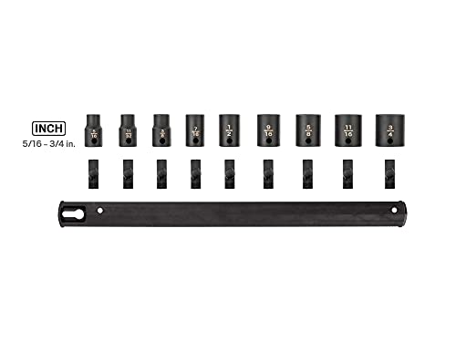 Image of TEKTON 3 /8 Inch Drive Impact Socket Set, 9-Piece | SID91100
