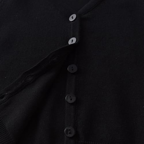 Girls and Toddlers' Basic Cardigan Sweaters Long Sleeve Button Cardigans School Uniforms V-Neck Lightweight Outerwear Tops4