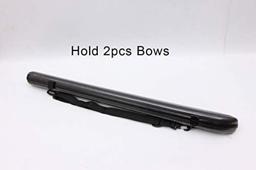 Yinfente Violin Cello Bow Case Bow Bag Carbon Fiber Violin Bow Cases Strong Light Hold 2pcs Bow (black)