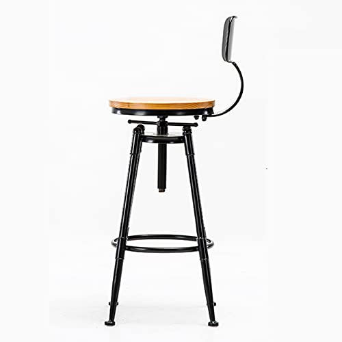 Tabouret de bar industriel pivotant et réglable noir x2 - 6