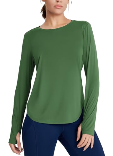 Women's Rash Guard Long Sleeve UV Sun Protection Shirts with Thin Hoodie UPF 50+ Lightweight SPF Tops for Hiking