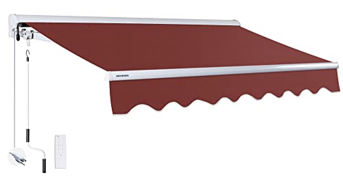 ADVANING Luxury Series, 16'x10' Electric Retractable Awning, Premium Quality Fully Assembled UV+ Sun Shade Canopy, Terracotta, EA1610-A104H2 by ADVANING - Used condition - US$1863.65