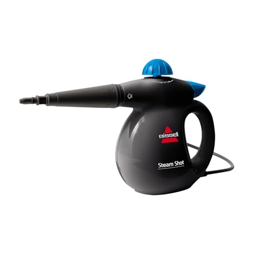 BISSELL SteamShot Handheld Steam Cleaner, Multi-Purpose Handheld Steam Cleaner, Natural Chemical-Free Cleaning, Grey/Black, 2635E