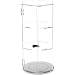 Plymor Clear Acrylic Hexagonal Locking Display Case, Rotating Base, 2 Shelves, 18.75