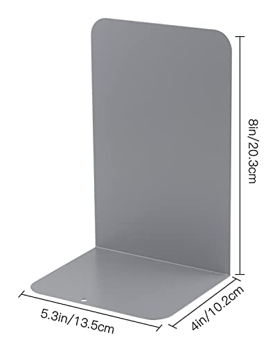 Honagu Book Ends, Bookends For Shelves, Home, Office, Metal Book Stopper For Books, Metal Bookend Supports, Modern Minimalist Style Decorative Bookend, Grey(3Pairs/6Pcs) #TOP1