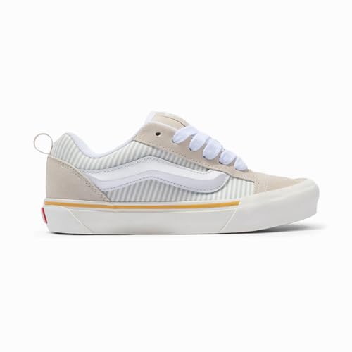 Image of Vans Unisex Knu Skool Sneaker, Stripes Oatmeal, 7 US Men