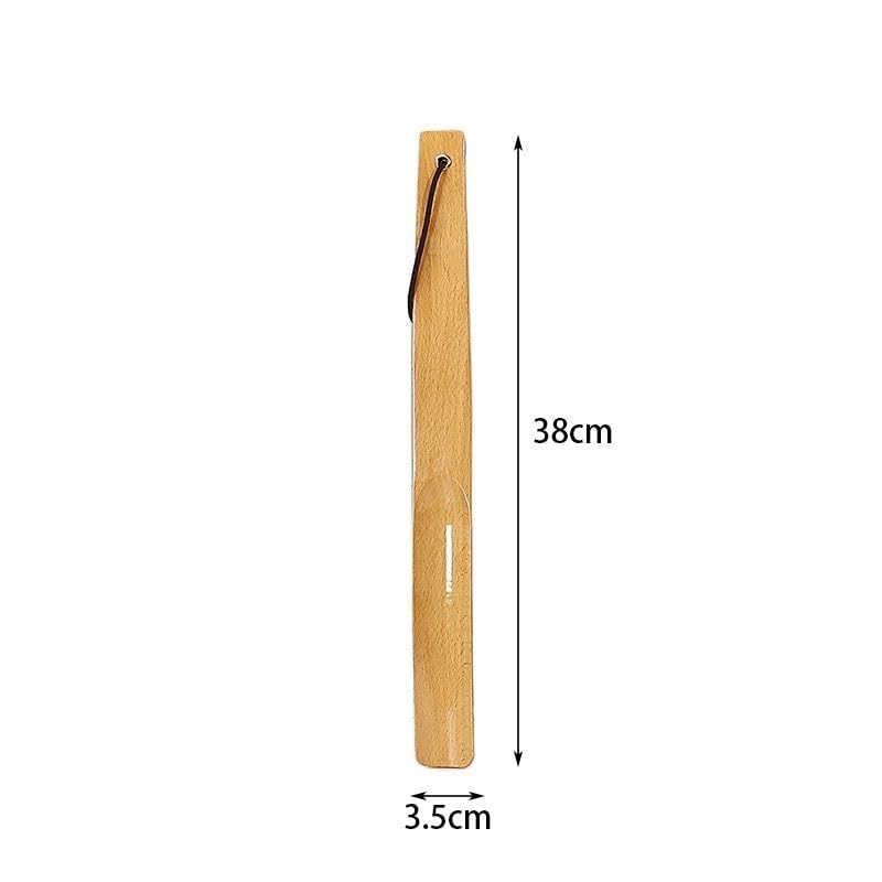 Calzador de madera maciza largo de 55cm para entrada de hotel y hogar 2