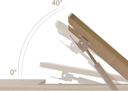 Drafting Tables Painting Table Electric Lifting Table Tiltable Painting Table Designer Desk Work Table Art Studio Table for Drawing (Color : Natural, Size : 120x60Cm) (Na