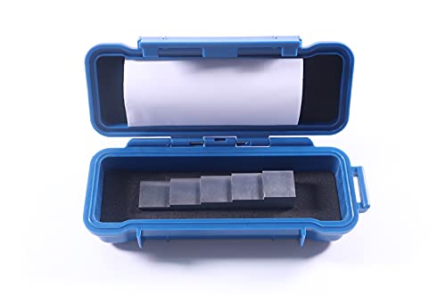 Tmteck Step Block 1018 Steel Calibration Block For Thickness Gauge 5 Step 0.1"0.2"0.3"0.4"0.5" Ut Step Wedge With Abs Carrying Case And Certificate #TOP4