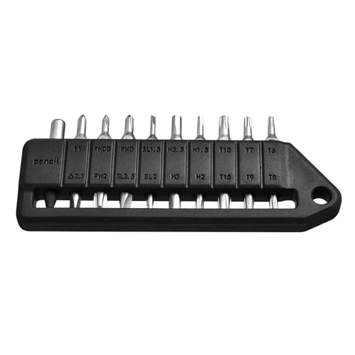 OKNIFE MBS1 4mm Hex Bit Screwdriver Set, 9 PCS Durable S2 Tool Steel Double-Ended Bit Set with Eternal Pencil, Ideal for Opry, D1, U1 Pro Series and Other 4mm Hex Nut Drivers
